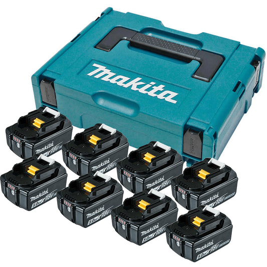 Makita 18V 5.0Ah Li-Ion Battery 8 Pack - 199697-1