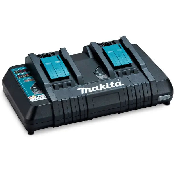 MAKITA 18V DUAL PORT RAPID BATTERY CHARGER DC18RD