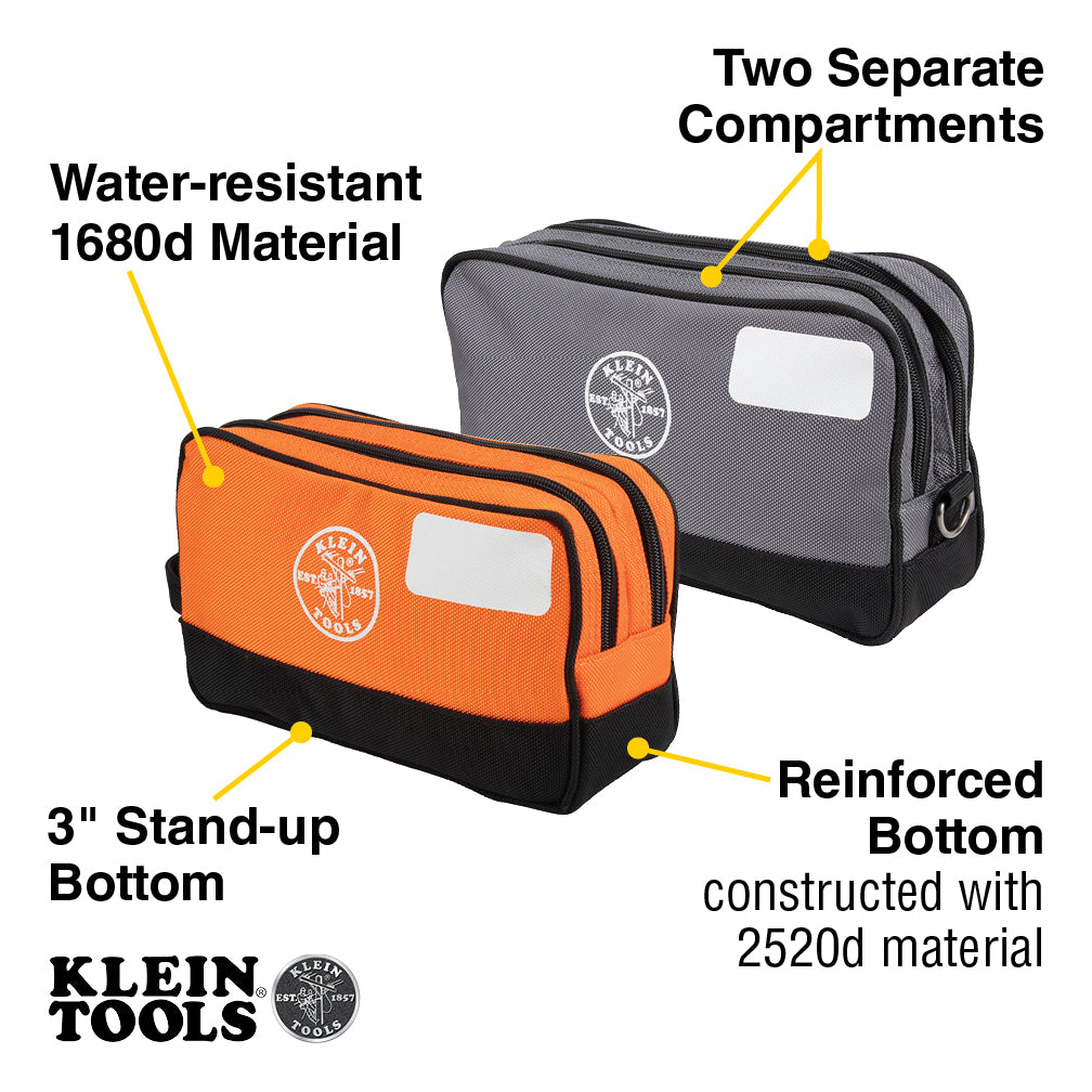 Klein Double Zipper Tool Bag, 2-Pack 55579