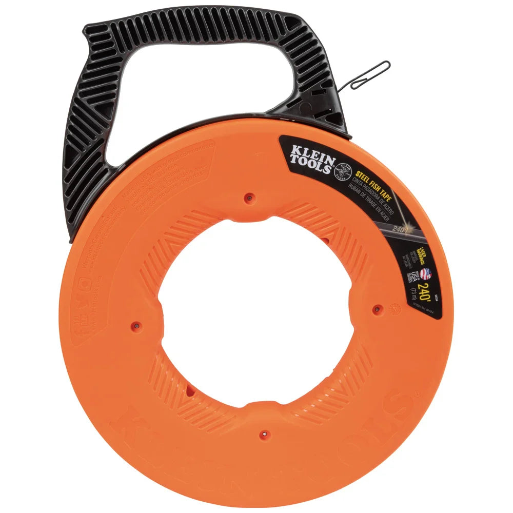 KLEIN Tools A-56334 Durable High Carbon Steel Fish Tape, 0.3cm x 73m