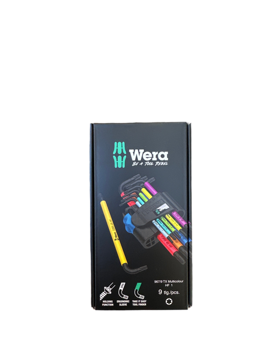 WERA 967/9 TX Multicolour HF 1 L-key Set w/ Holding Function - 9 Piece WER024179