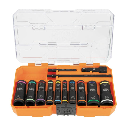 KLEIN Tools A-65239 KNECT™ Flip-20 Impact Socket Set, SAE and Metric, 13-Piece