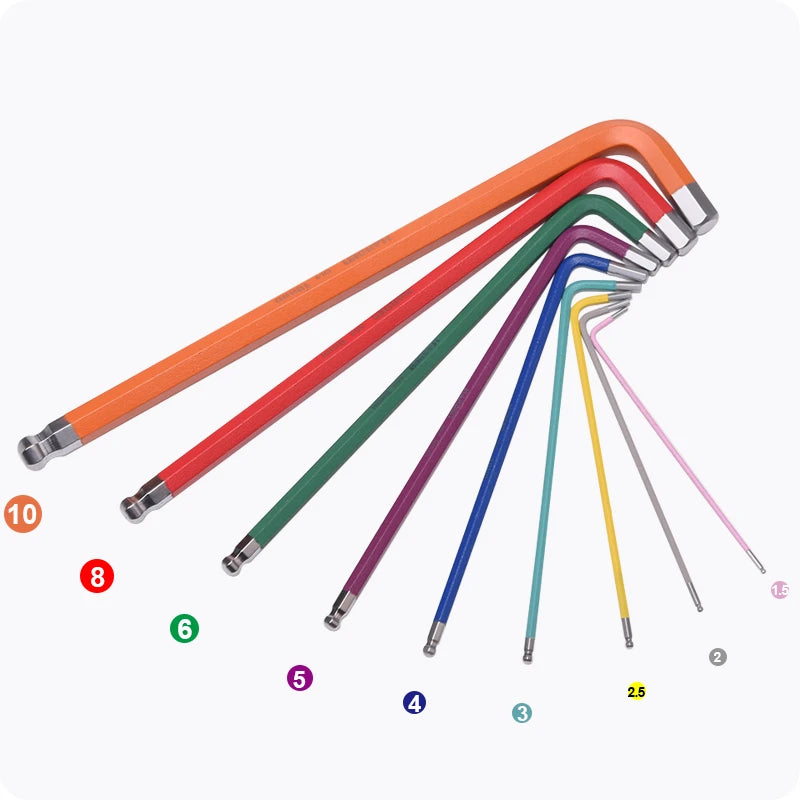HARDEN PRO KEY WRENCH SET - BALL EXTRA LONG (9 PCS)