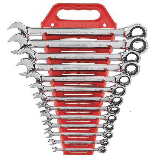 GEARWRENCH 13 PCS 12 POINT SAE COMBINATION RATCHETING WRENCH SET 9312