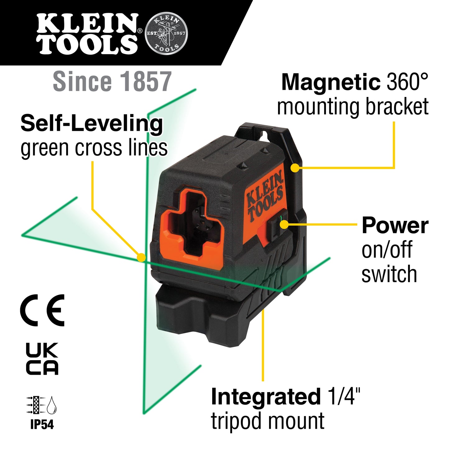 Klein Tools 93MCLG Self-Leveling Laser Level Green