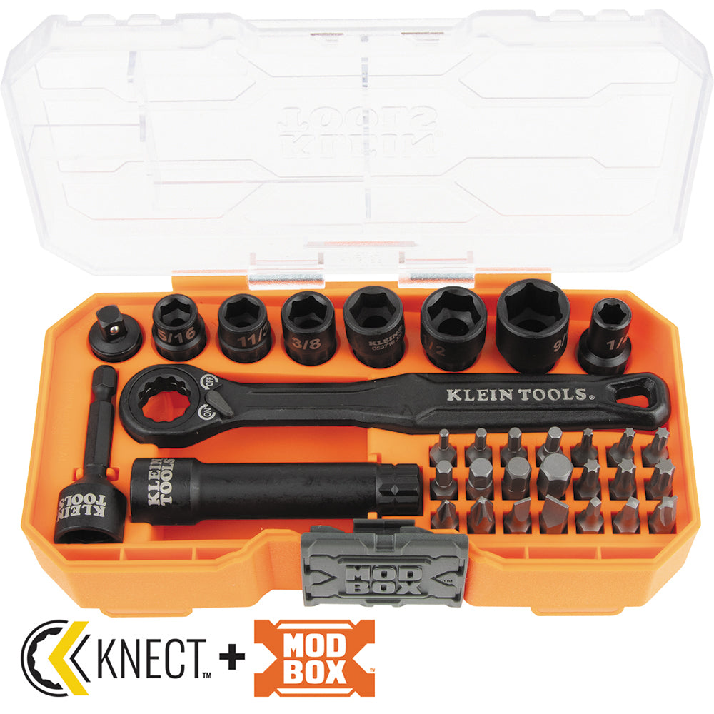 KLEIN KNECT IMPACT RATED PASS THRU SOCKET SET A-65300