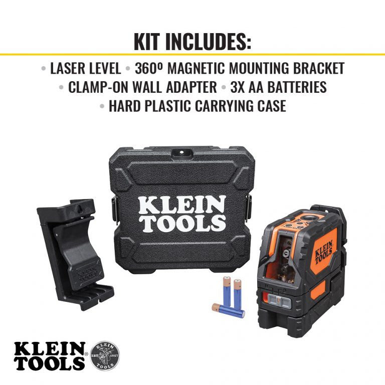 KLEIN Tools A-93LCLG Laser Level, Self-Leveling Green Cross-Line and Red Plumb Spot Dot