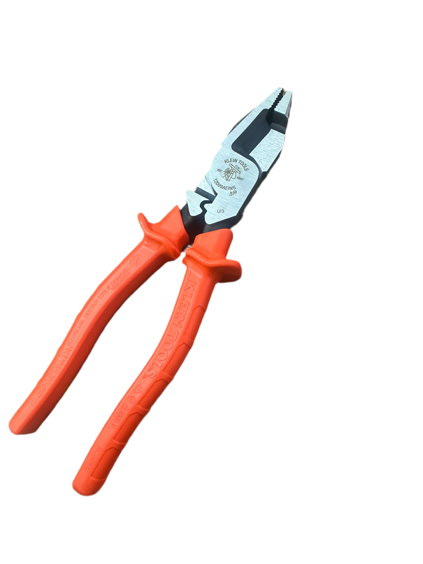 KLEIN TOOLS 200mm 1000V Insulated Grip Length Cross Cut Pliers A-12099AEINS