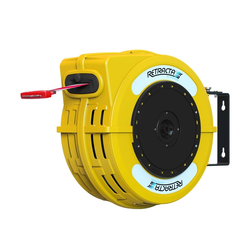 Macnaught C1BRW5025Y RETRACTA C1 Compact, Barrier Reel – Red/White Danger x 25m Tape Yellow