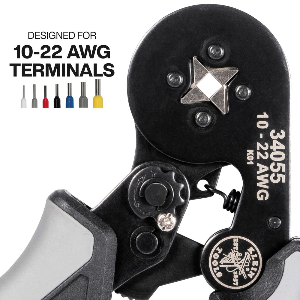 Klein A-34055 Ratcheting Ferrule Square Crimper