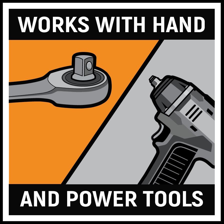 GEARWRENCH 84784 28 Piece 1/4″ & 3/8″ Drive BOLT BITER™ Impact Extraction Socket Set METRIC & SAE