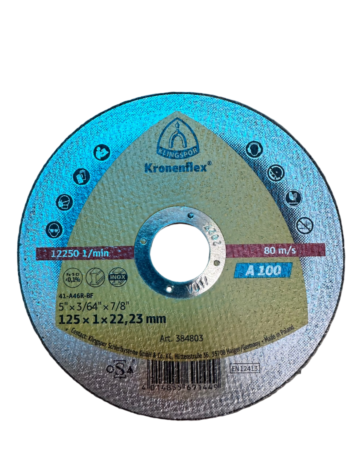 Klingspor 125x1x22.23mm cut off Wheel Economy 10-PACK