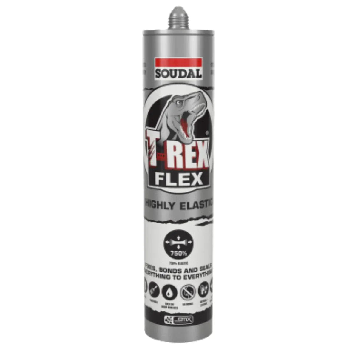 Soudal T-Rex Power Flex (290ml) STEEL GREY 137415 - BOX OF 12