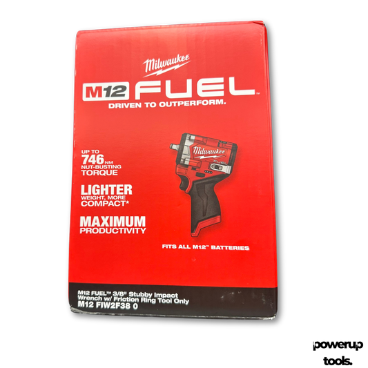 Milwaukee 12V Brushless 3/8" Stubby Impact Wrench with Friction Ring – Skin Only M12FIW2F380