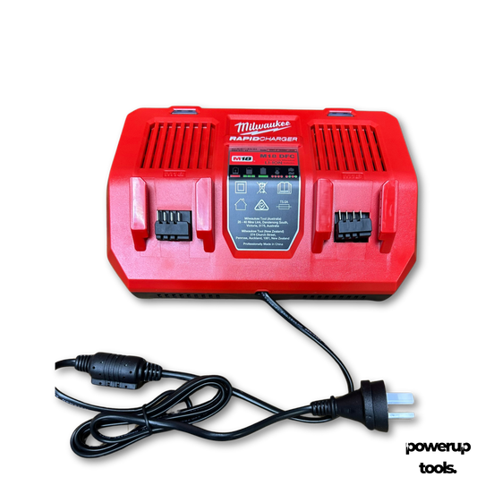 Milwaukee 18V Dual Bay Simultaneous Rapid Charger – M18DFC