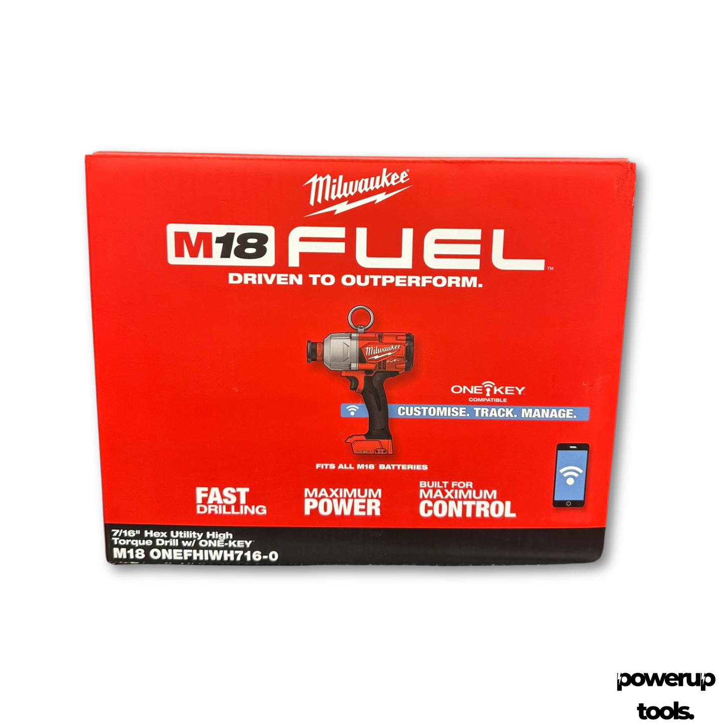 Milwaukee 18V Brushless 7/16" Hex Utility High Torque Drill – Skin Only M18ONEFHIWH716-0