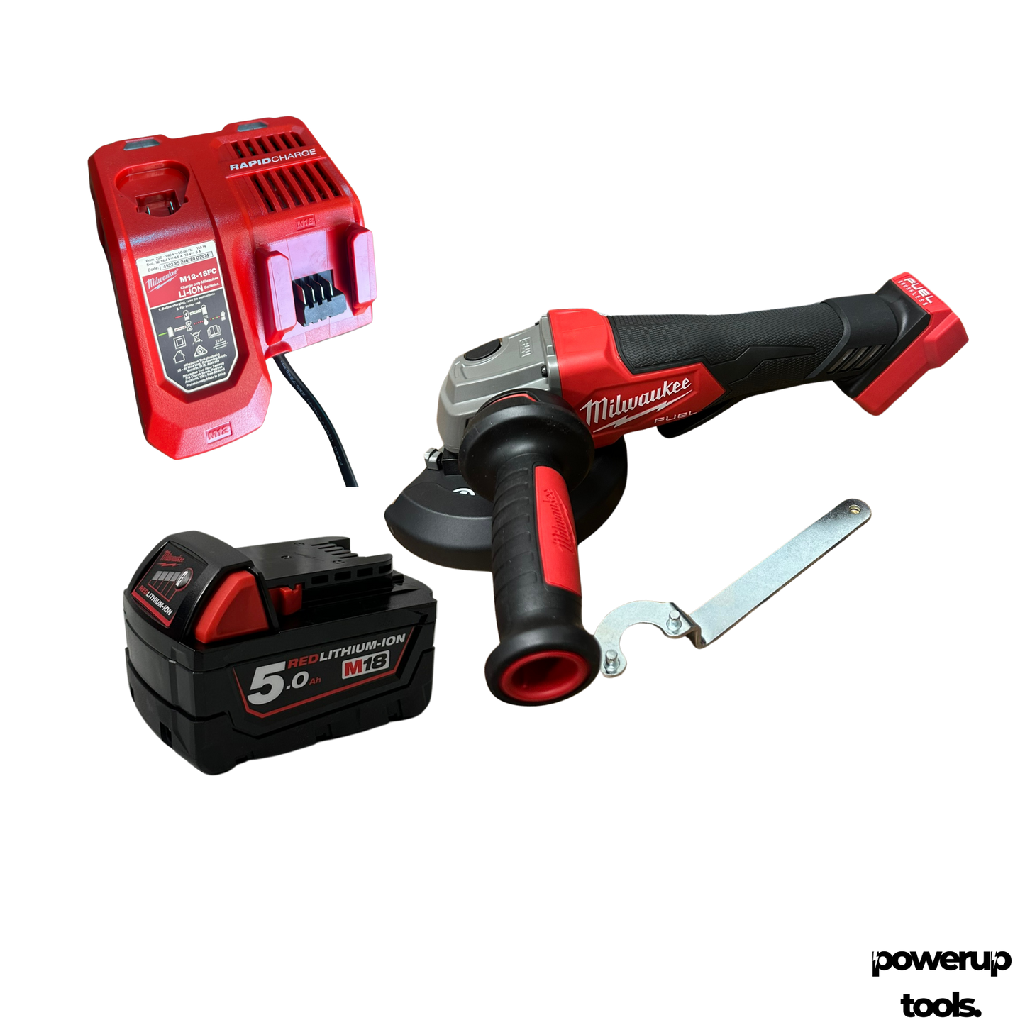 Milwaukee 18V Brushless 125mm Angle Grinder with Deadman Paddle Switch Combo - M18FAG125XPD501
