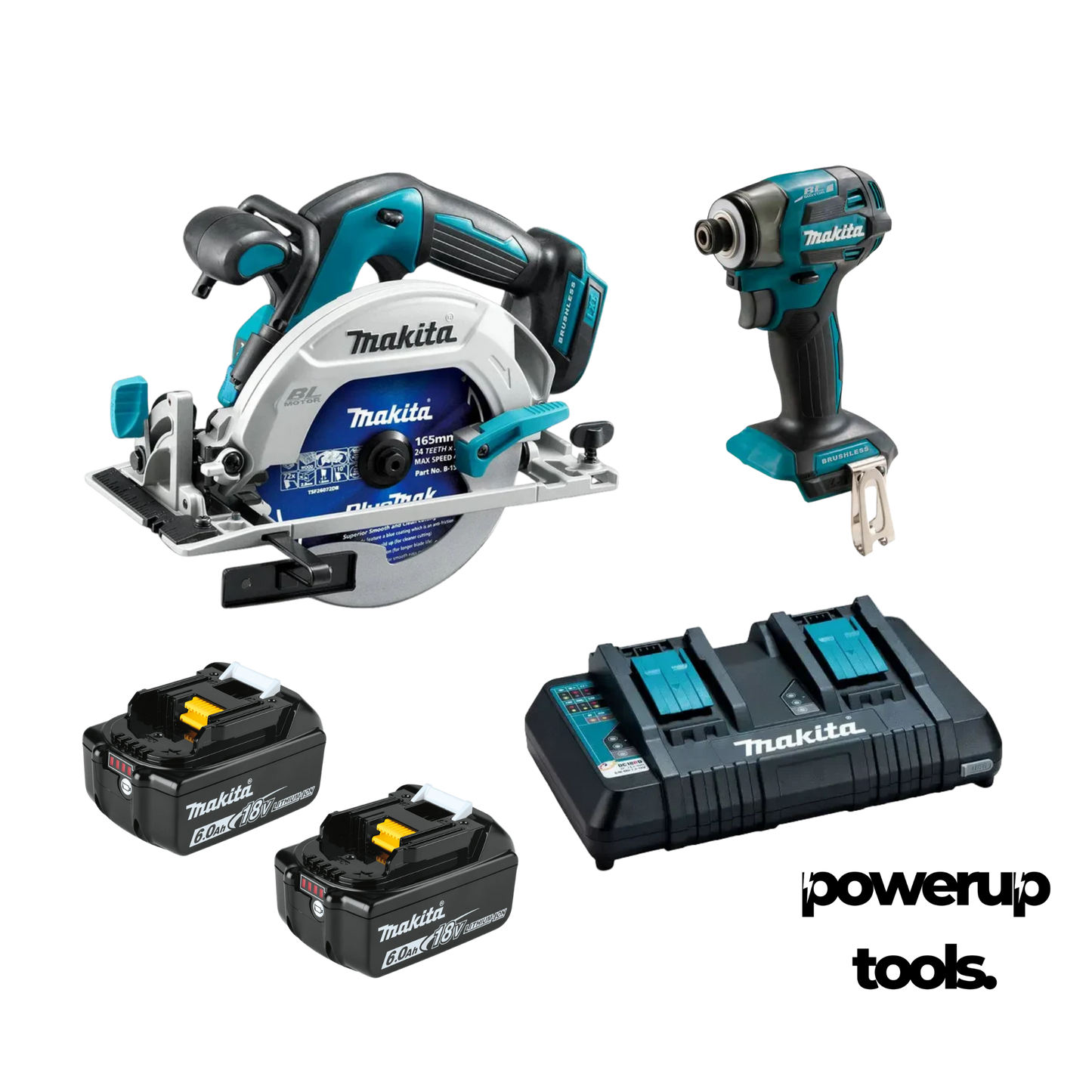 Makita DLX2065PUT 18V Li-Ion 6.0Ah Cordless Brushless 2pce Combo Kit