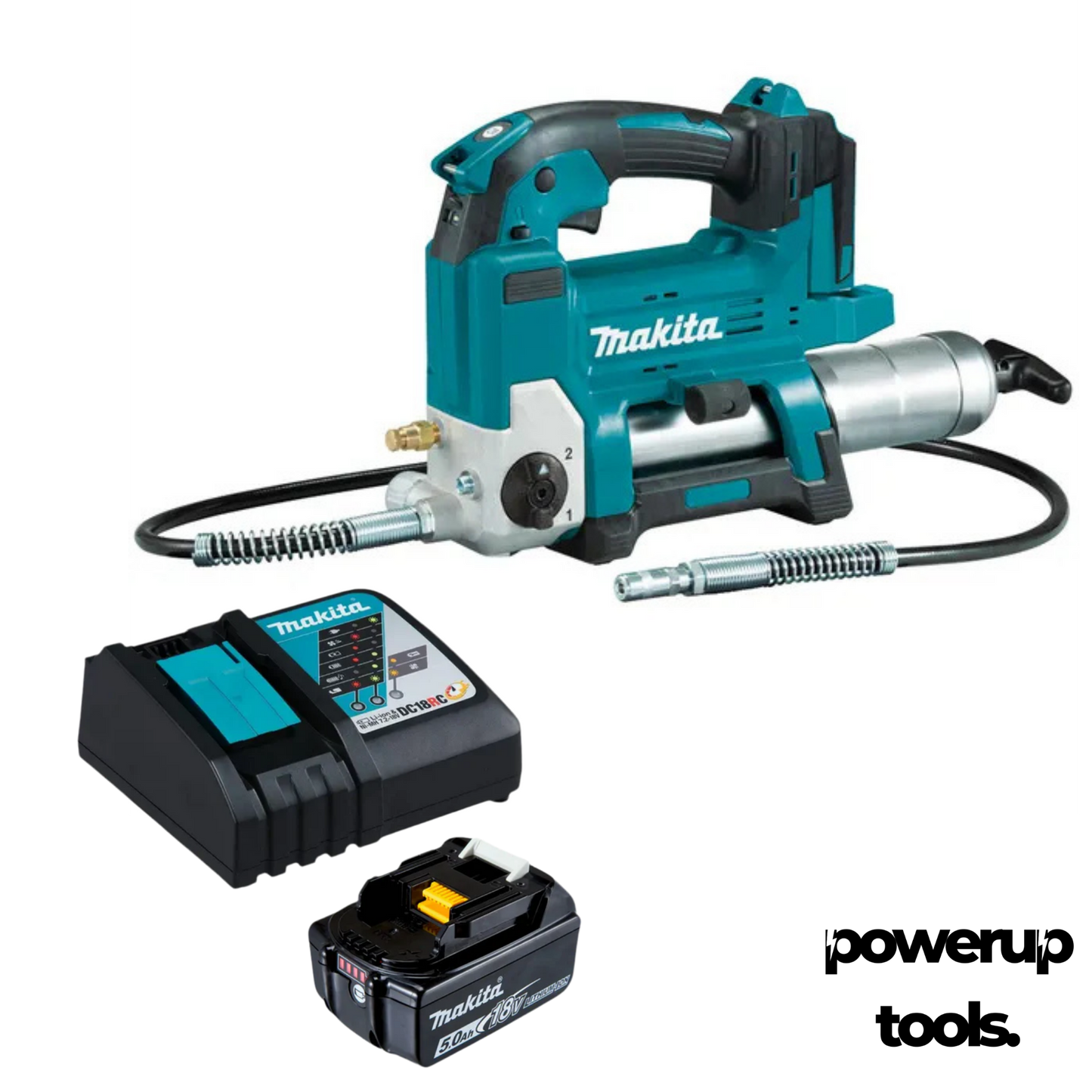MAKITA 18V 450G BARREL CAPACITY 2-SPEED GREASE GUN KIT 1X5.0AH DGP180KIT