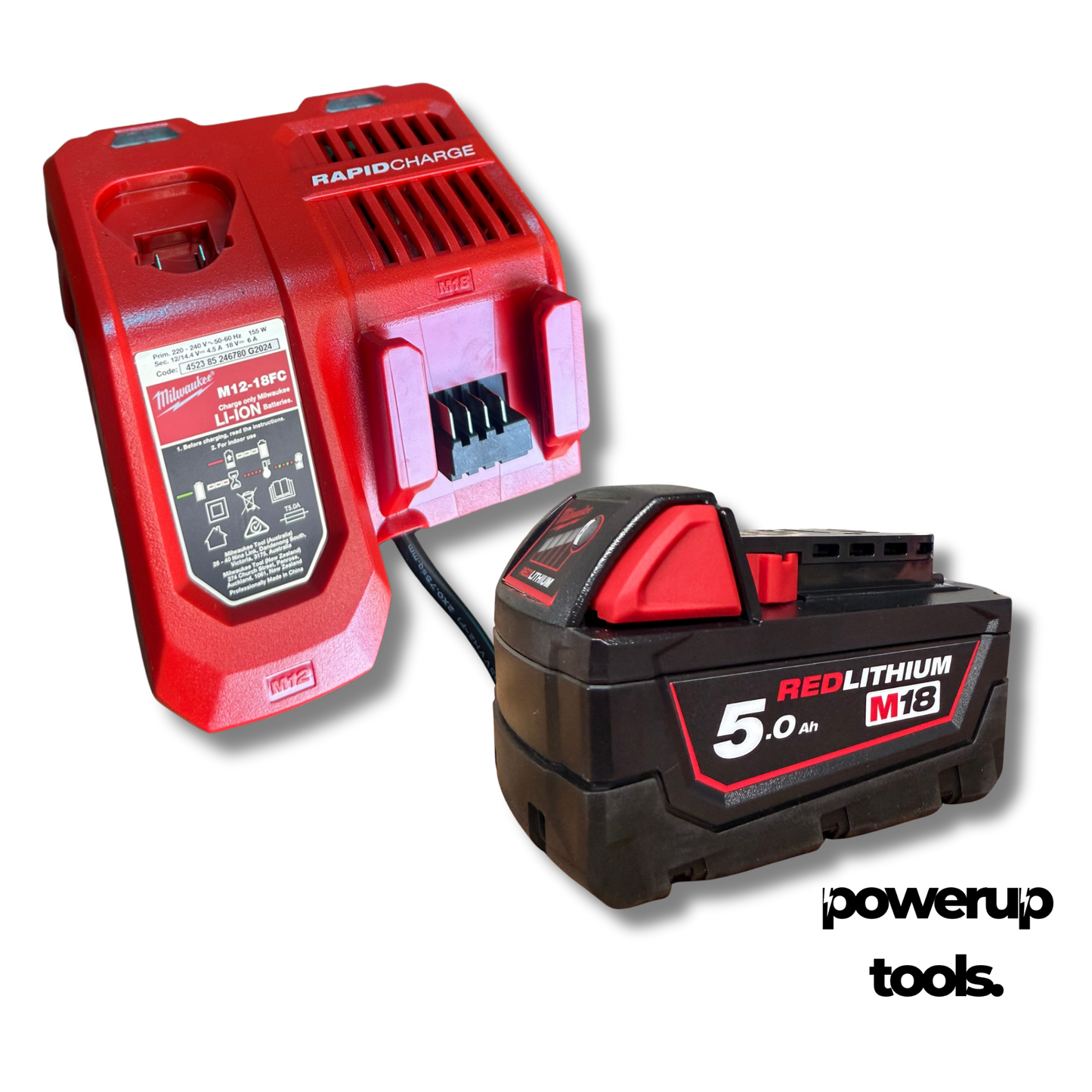 Milwaukee 18V 5.0Ah Lithium-Ion Battery & Charger Starter Pack – M18SP-501B