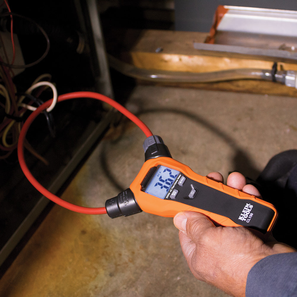 KLEIN Tools A-CL150 Clamp Meter, Digital AC Electrical Tester with 45.7cm Flexible Clamp