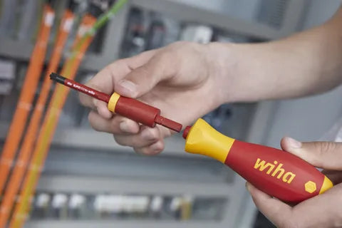 WHIA 5 PIECE EASYTORQUE ADAPTER SET, FOR SLIMBITS AND SLIMVARIO HOLDER, VDE 1000V INSULATED