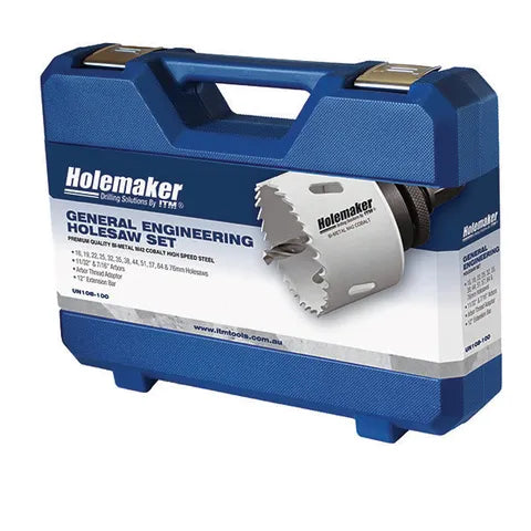 HOLEMAKER COBALT HOLESAW SET, GENERAL ENGINEERING, 16 PIECE UN108-100