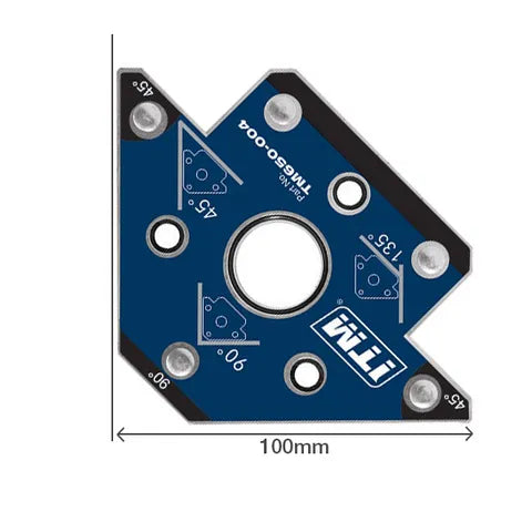 MULTI-ANGLE WELDING MAGNET, 35KGS FORCE, 100MM, 45°,90° & 135°, COMPACT & POWERFUL NdFeB MAGNET