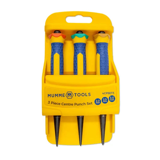 MUMME 2, 2.5, 3.5mm Centre Punch & Chisel 3-Piece Set 4CPSET3