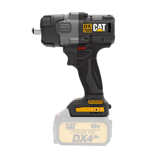 CAT Cat® DX7020B 18V Brushless 1/2" Drive Mid-Torque Impact Wrench - Skin Only
