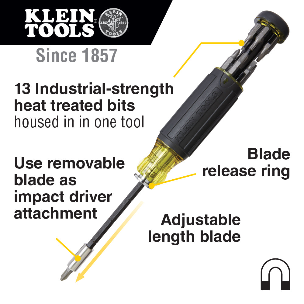 Klein 14-in-1 Multi-Bit Adjustable Length Screwdriver