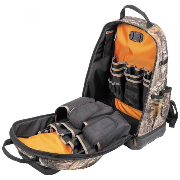 KLEIN Tools A-62800BPCAMO Tradesman Pro™ XL Tool Bag Backpack, 40 Pockets, Camo