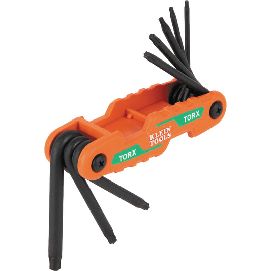 KLEIN 8 KEY COMPACT FOLDING HEX KEY SET - TORX A-70540T