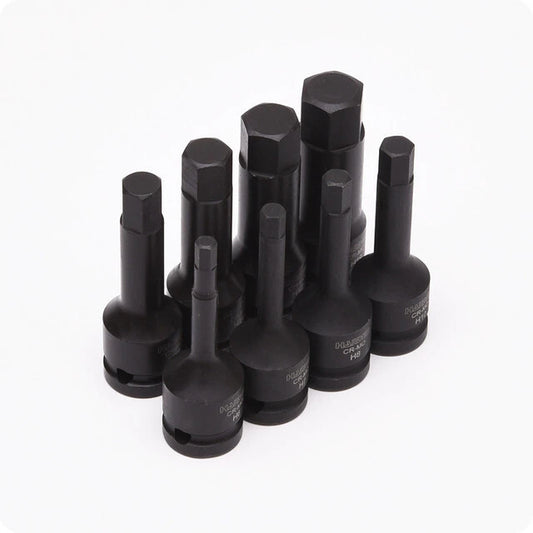 HARDEN SOCKET IMPACT HEX BIT SET 1/2" (8 PCS)