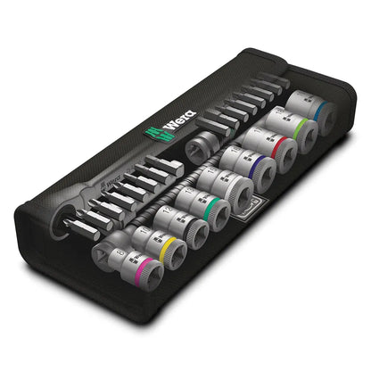 WERA 8100 SB 8 Zyklop Metal Ratchet Set w/ Switch Lever 3/8" Drive Metric - 29 Piece WER004048