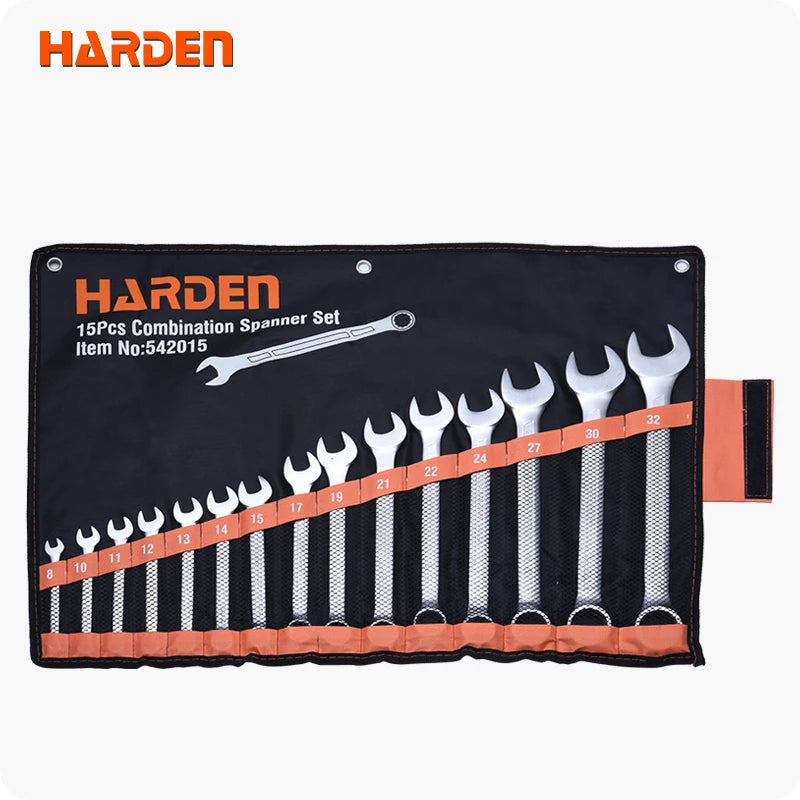 HARDEN PRO COMBINATION SPANNER SET METRIC (15 PCS)