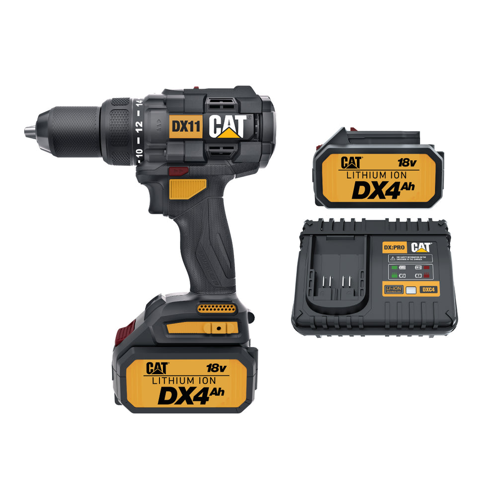 Cat® DX112B4K 18V Brushless Drill Driver Kit 65Nm