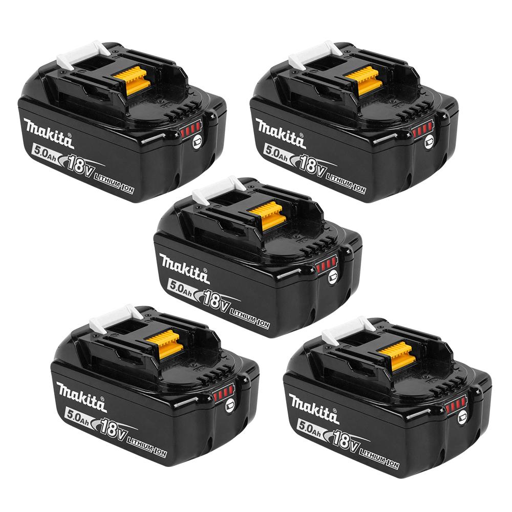 MAKITA 18V 5.0AH LITHIUM-ION BATTERY BL1850B-L-   5 PACK