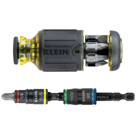 KLEIN 12IN1 IMPACT RTD STUBBY DRVR W/FLIP SCKT A-32308HD