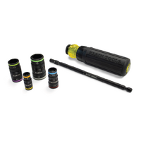 Klein Tools A-32940RMAU Flip Impact Sockets With Ratchet Handle 8 In 1 - 7-8mm 10-12mm 13-14mm 15-17mm - 1/4"