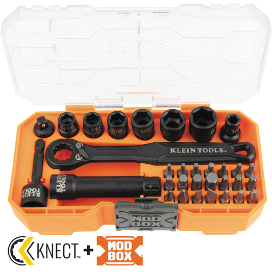 KLEIN KNECT IMPACT RATED PASS THRU SOCKET SET A-65300
