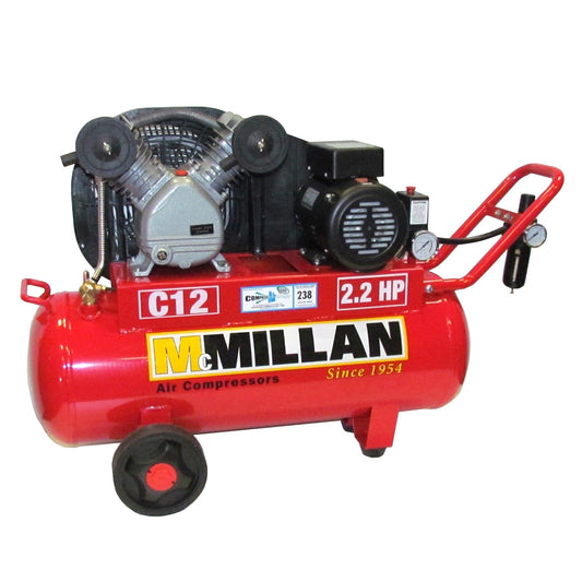 McMillan C12 C-Series Cast Iron Pump Belt Drive 240V/10Amp Air Compressor