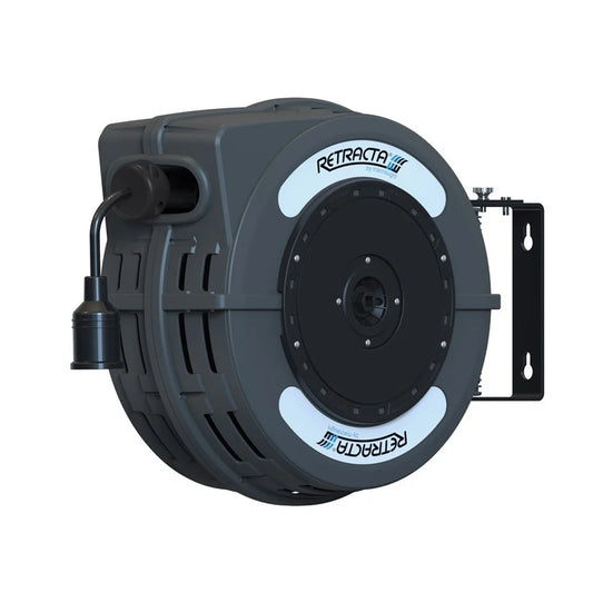 Macnaught C1EC10A20D-AU RETRACTA C1 Compact, Workshop Electrical Cable Reel 240V 10Amp 20m Dark Grey