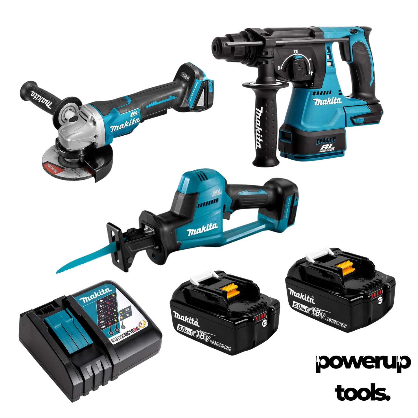 Makita DLX3069PUT 18V Li-Ion 5.0Ah Cordless Brushless 3pce Combo Kit