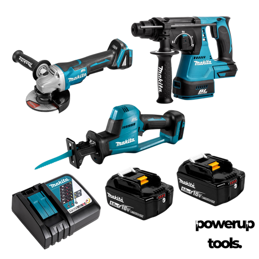 Makita DLX3069PUT 18V Li-Ion 5.0Ah Cordless Brushless 3pce Combo Kit