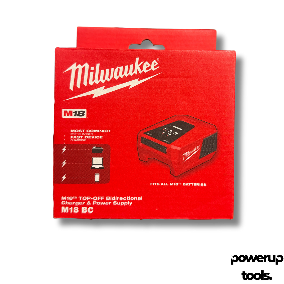 Milwaukee M18BC 18V Li-ion TOP-OFF USB-C 100W PD Port Bidirectional Charger & Power Supply