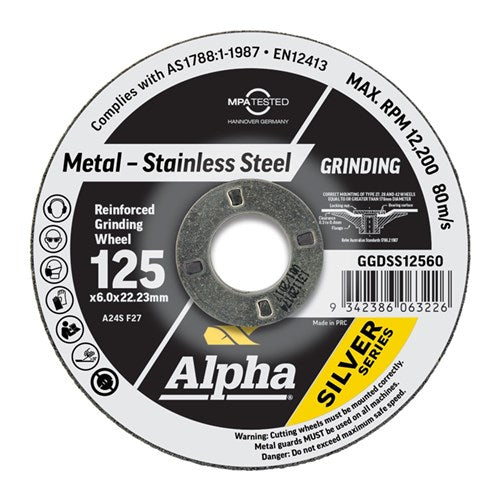 Alpha 125mm Silver Series Cutting, Flap & Grinding Disc | 34 Disc Go-To Tub GCDM-TUB2