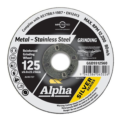 Alpha 125mm Silver Series Cutting, Flap & Grinding Disc | 34 Disc Go-To Tub GCDM-TUB2