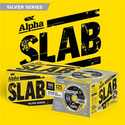 Alpha SLAB | Cutting Disc 125x1.0mm Silver Series x100 Pack GCDSS12510-100S