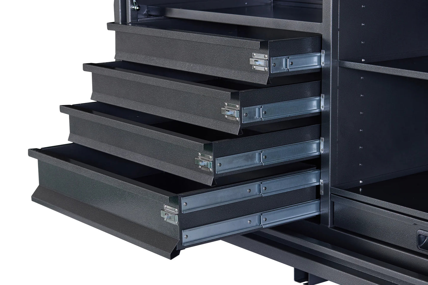 KABoxes 1400 Series – 4 Drawers & 5 Shelf Toolbox – White / Charcoal Grey